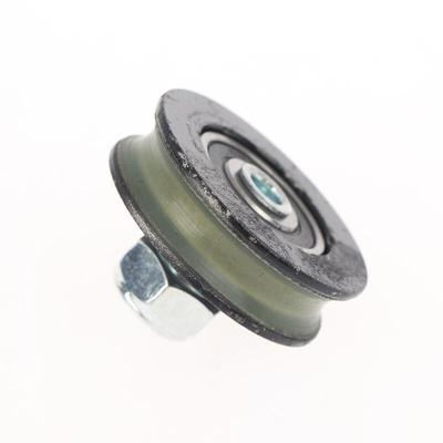 Roues de poulie coulissante à gorge durables avec roulement robuste et rotation douce, parfaites pour le montage de l'opérateur de porte d'ascenseur