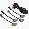 4Pcs Universal Car Front Led Grille Light Smoked Amber White 12Led Grill Light Eagle Eye Lamp For Off Road Trunk Suv 12V