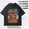 Tkpa Printed Street Trend 230G Cartoon Washed Tide Brand Men'S T-Shirt Hiphop Made