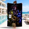 Fnaf Character Collage Beach Towel, Microfiber Beach Towel, Perfect For Pool, Beach, Travel, Home Decor Beach Party Fan gifts