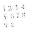 30 Pieces Number Decorative Stickers with Flower Decor Elegant Stylish Self Adhesive Floral Number