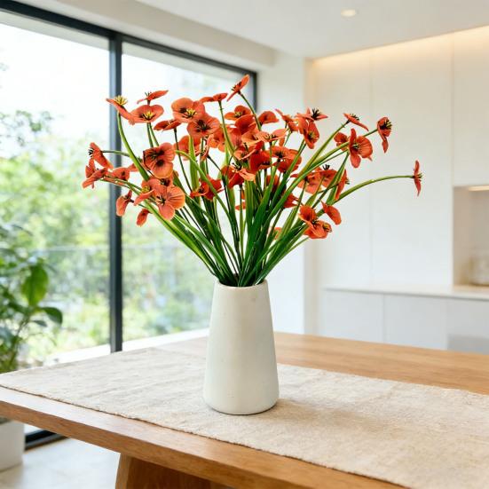 Artificial Flower Decorative Bright Colors Exquisite Shapes Never Fade Lifelike No Maintenance No Watering Natural Fake Flower