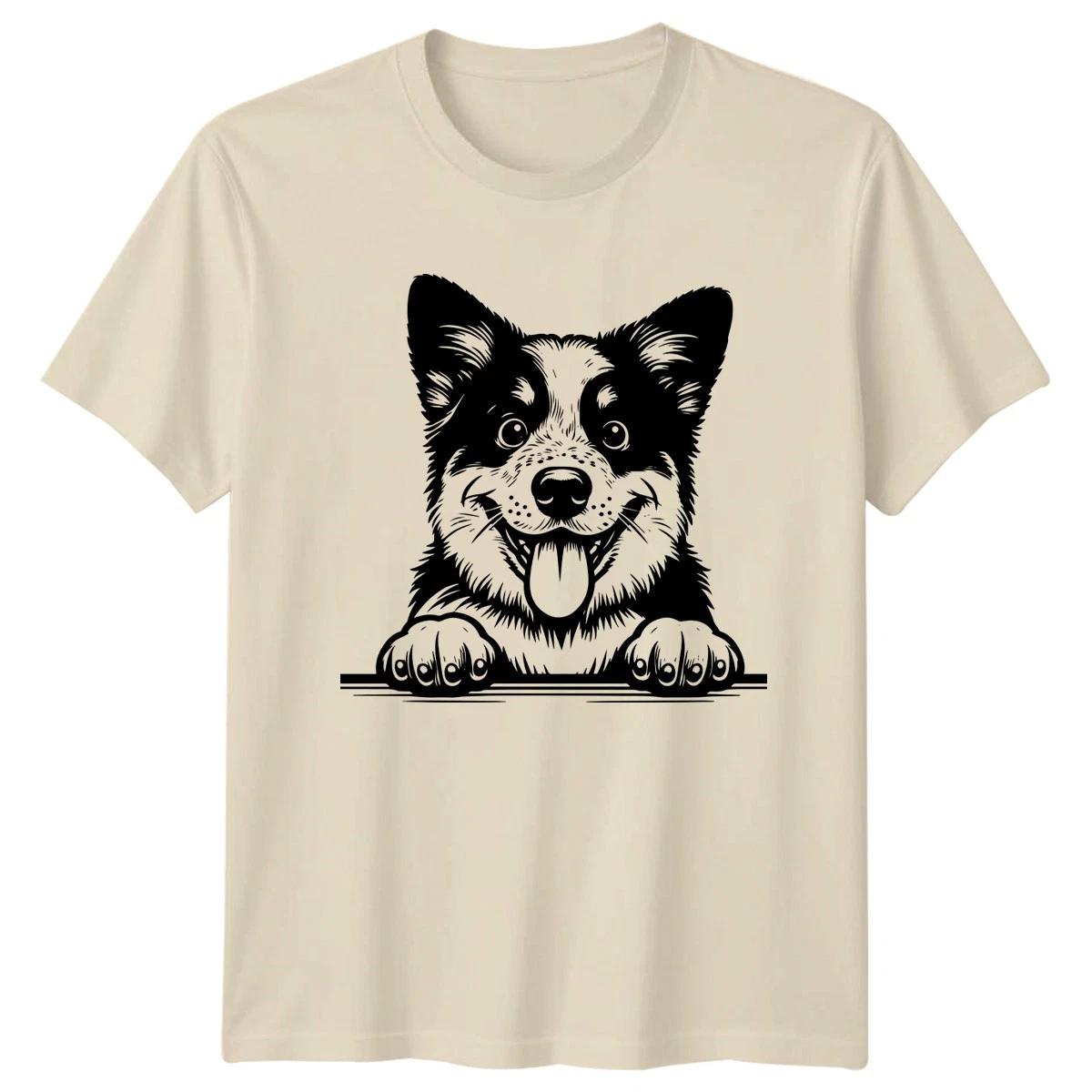 Happy Dog Puppy Paws Animals Dogs Mens T-Shirt Womens Tee Graphic Unisex Top XL