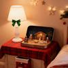 Mini julkrubba Heliga Familjen Figurer Gåva Bärbar Scen för Skrivbord Inomhus