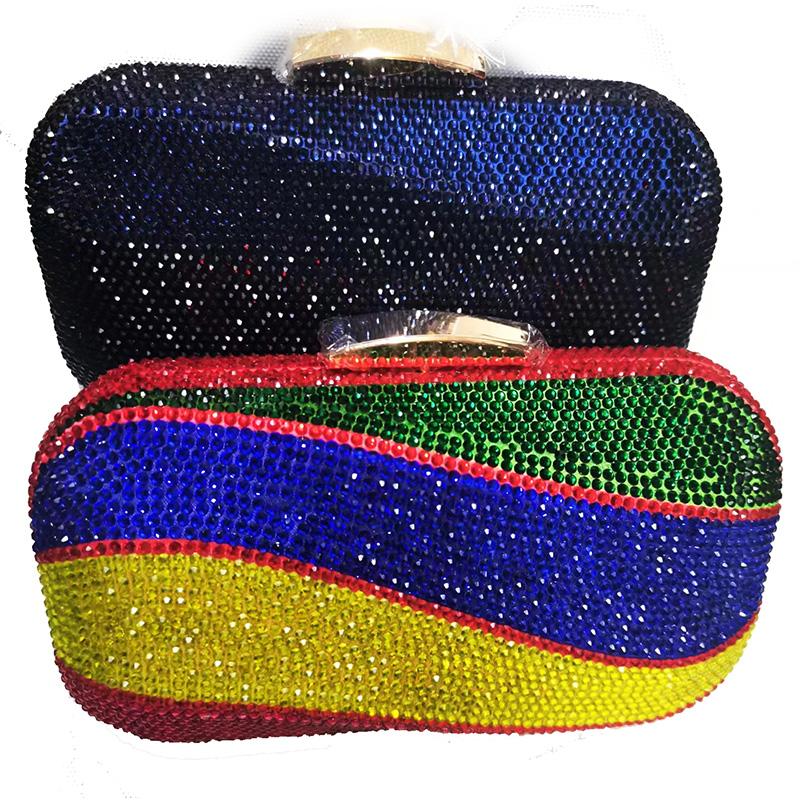 WHTUOHENG Women's Luxury Crystal Rhinestone Clutch Purse Diamond Evening Bag for Party Dinner Prom Stone Clutches Handbag