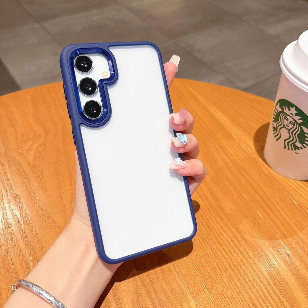 Gold Shield Suitable for Samsung S24 Ultra Mobile Phone Case S24 High Transparency Anti Fall Metal Lens Ring S24plus Protective Case
