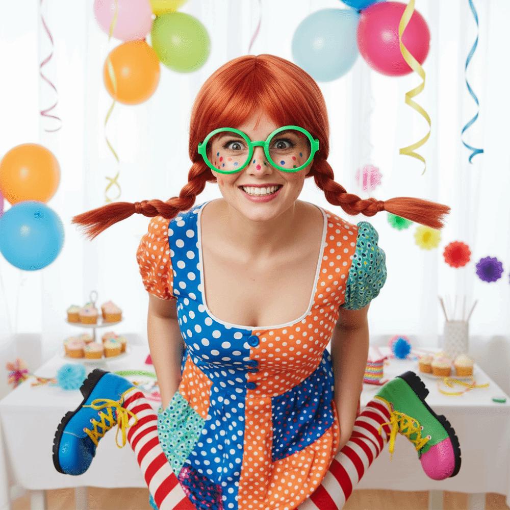 Neat Bangs Long Orange Hair Anime Twisted Braid Wig Synthetic Halloween Cosplay Wig Carnival Party