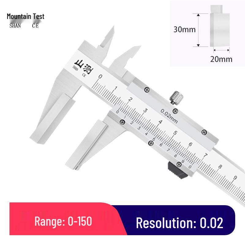 High Precision Digital Vernier Caliper for Wire Rope Measurement, 0-150mm/200mm/300mm Mechanical