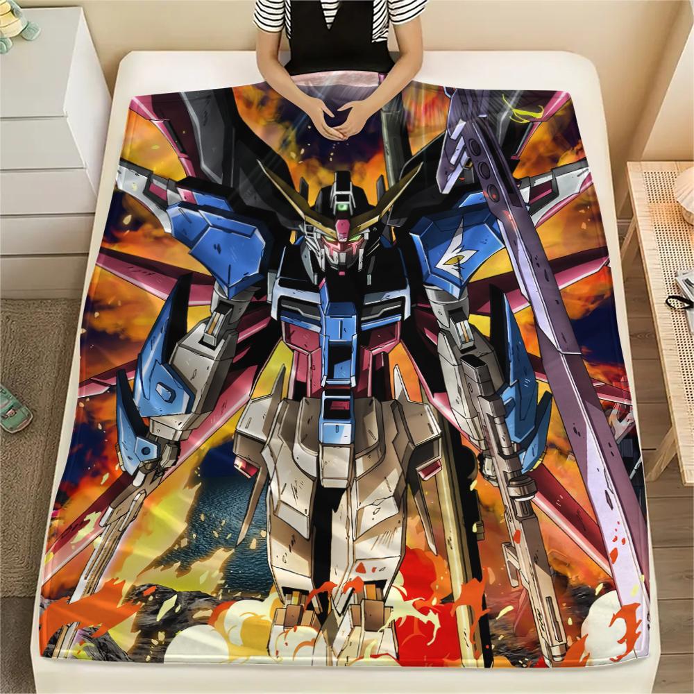 

Mobile Suit Gundam Epic Battle Blanket, Warm Throw for Living Room, Great Gift for Gundam Lovers.chl 75x90cm