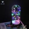 Rose Flower Preserved in Glass Dome with Night Light - Mother's Day or Birthday Gift Ornament