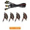 4Pcs High Brightness Car Grille LED Lights Yellow Daytime Running Warning Lamps for Off-Road Truck Safety Driving