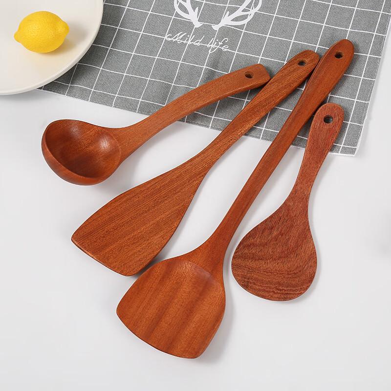 Abay Wooden Long Handle Kitchen Utensil Set