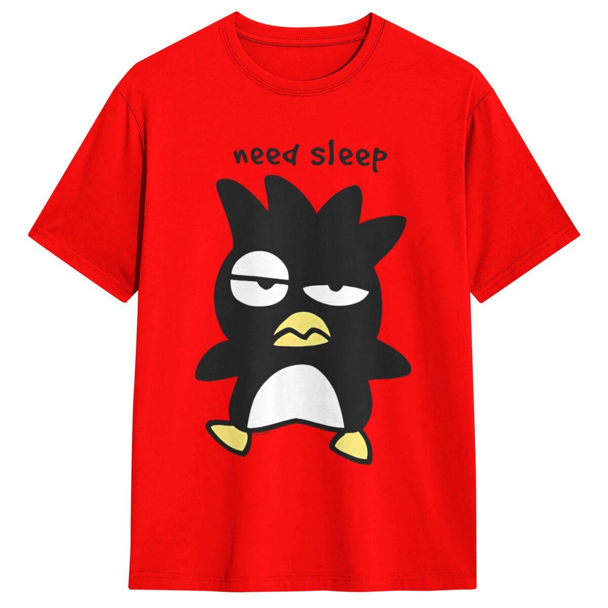 

Мужские футболки Badtz Maru Need Sleep 100% хлопок Одежда Пляжная уличная одежда Футболка с коротким рукавом Футболка с круглым вырезом Большой размер 5XL S