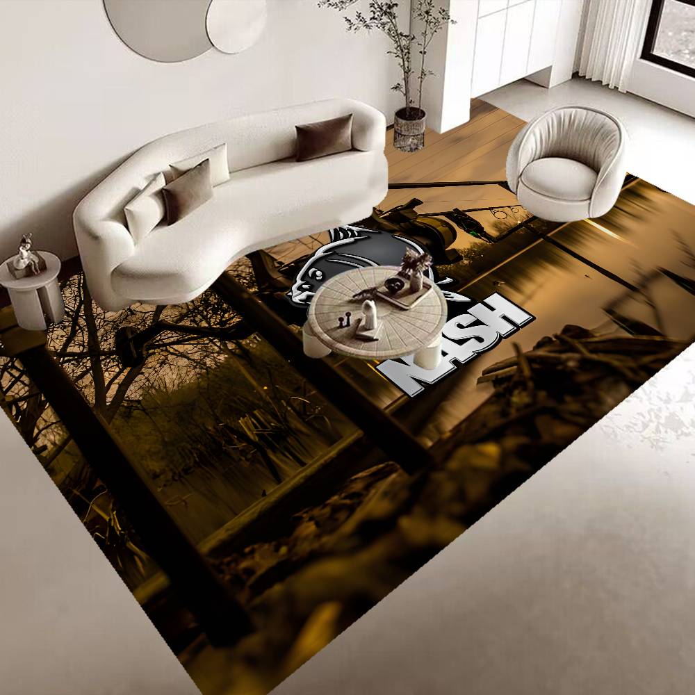Nash Fishing Logo Floor Mat Floor Mat Rectangle Anti-slip Home Soft Badmat Front Door Indoor Outdoor Mat Welcome Doormat