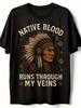 Native Blood Indigenous Pride Tee – Ancestral Heritage Graphic T-Shirt