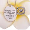 Side By Side Or Miles Apart Sisters Necklace