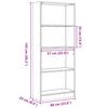 Bookshelf Gray Sonoma 60 x 24 x 143 cm Particleboard