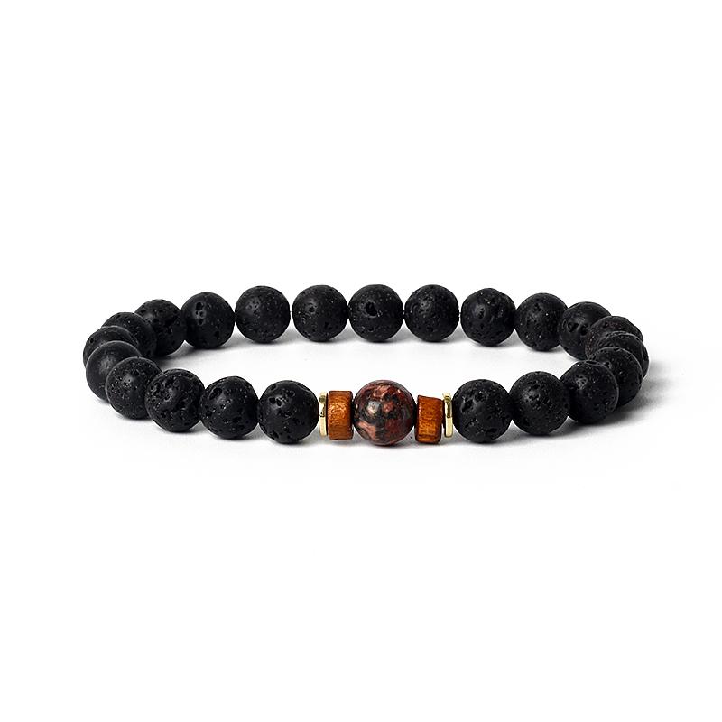 Lava Onyx Dzi Tibetan Buddha Bracelets Men Volcanic Stone Chakra Beads Diffuser Bracelet Women Vintage Meditation Amulet Jewelry