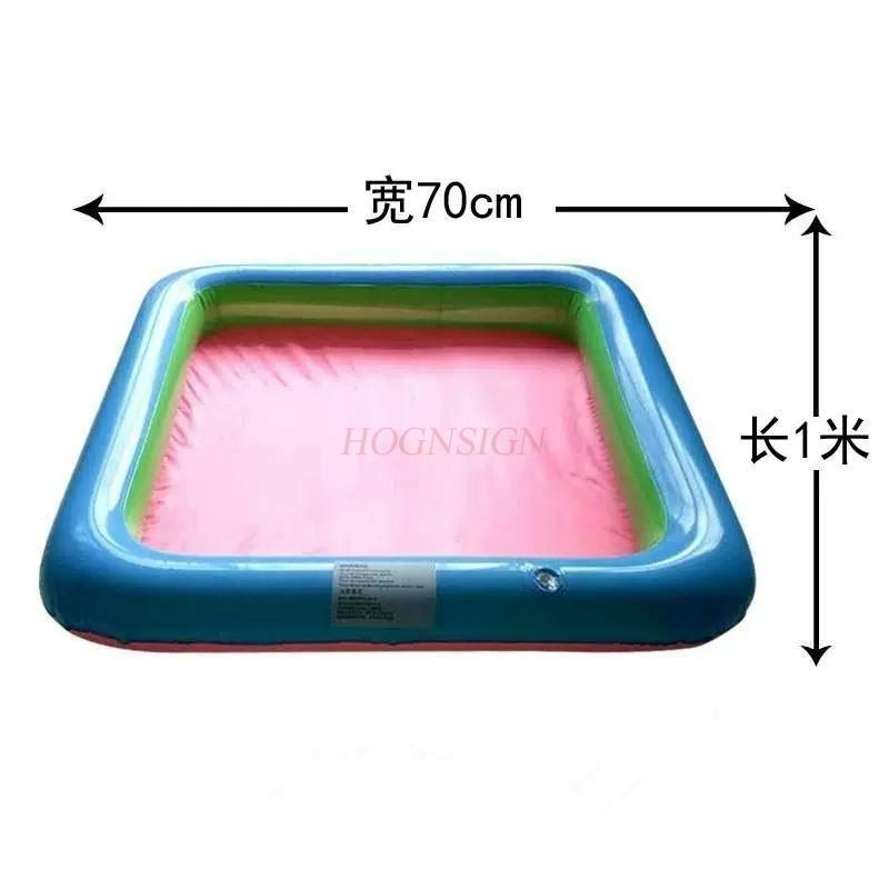 Piscine à Sable Carrée Stand pour Enfants Table à Sable Gonflable Table à Sable d'Espace Intérieur Coussin d'Air Domestique Pour que les Enfants Jouent avec du Sable pink