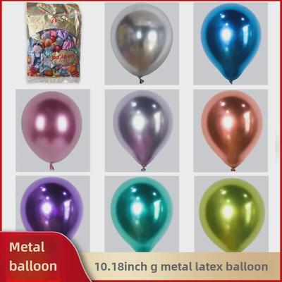 10-Zoll-Metall-Latexballon für Partydekorationen, 1,8 g, kreisförmiger Szenenaufbau.