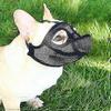 Mesh Dog Muzzle Short Snout Dog Muzzle Dog Muzzle Adjustable Breathable Mesh Muzzle Bulldog Muzzle For Biting Chewing Barking Dog Mask, Black, S zZ