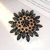 Elegant Rhinestone Animal Brooch: High-End Flower Design for Women's Coats and Accessories
