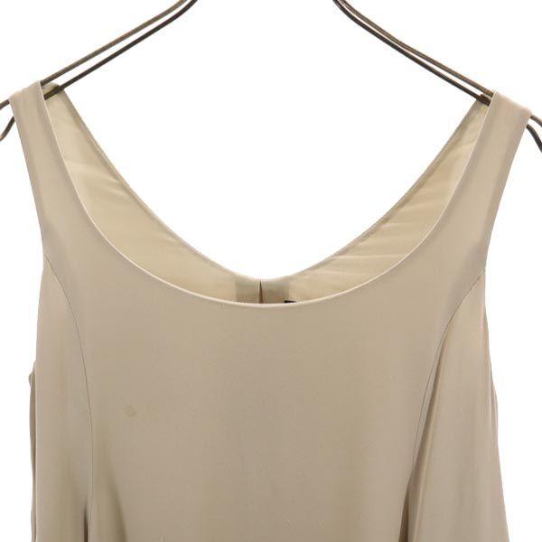 FOXEY Silk Blend No sleeve one piece 38 beige Women Used