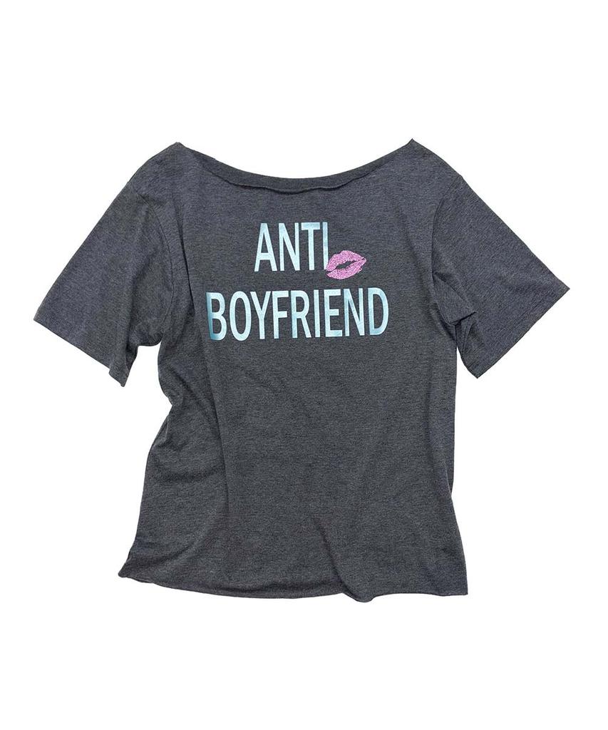 SCULPTOR Anti Boyfriend Tee Charcoal Melange