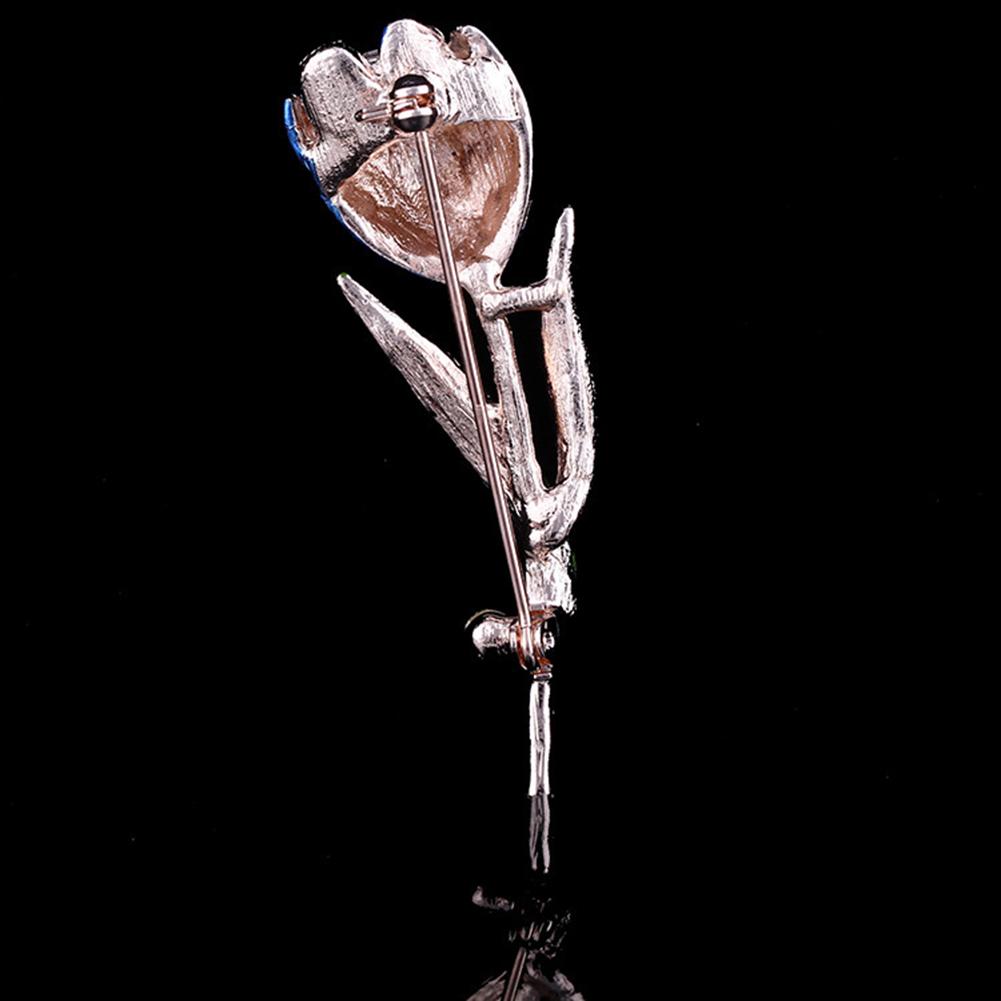 Spilla Tulipano da Donna alla Moda Decorazione Strass Spilla Fiore Elegante per Abito
