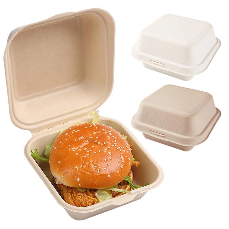 10/20pcs Disposable  Lunchbox Bento Food Containers Baking Dessert Cake Bowl Packaging Burger Snack Boxes Microwavable Home
