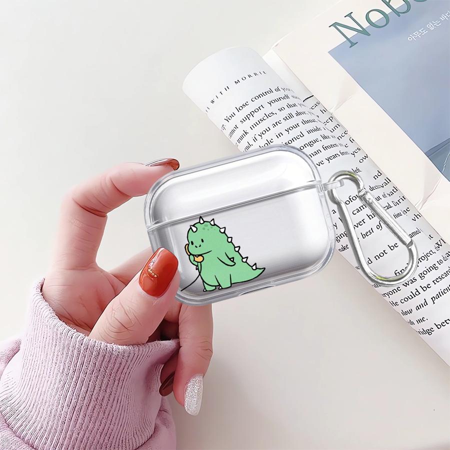 Couple Little Dinosaurs Clear Earphone Cases Cover Case For Airpods Pro3 Pro 1 4 2 3 Pro2