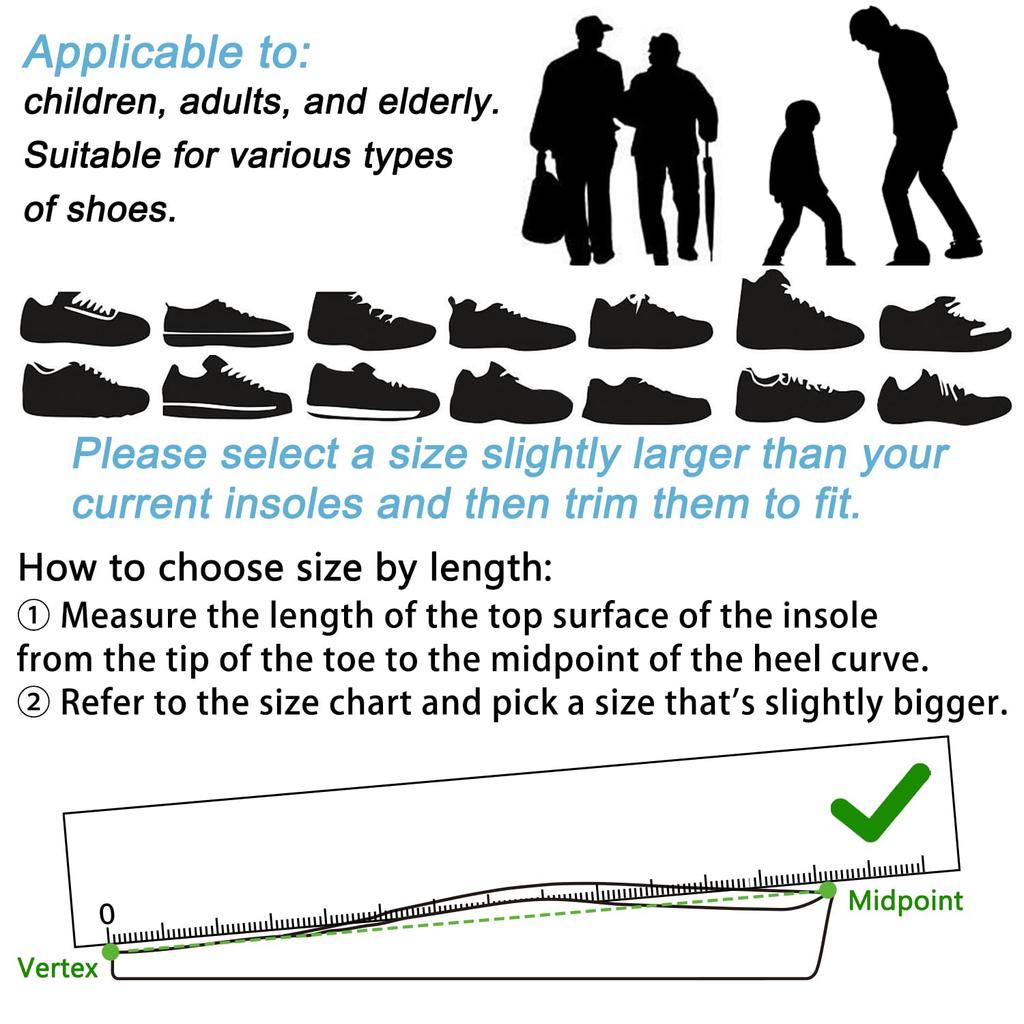 Insoles for Airtag Tracking Devices, Hidden Holder for Airtags, Comfortable and Secure Shoe Insoles for Children and Adults (Size: 21cm)