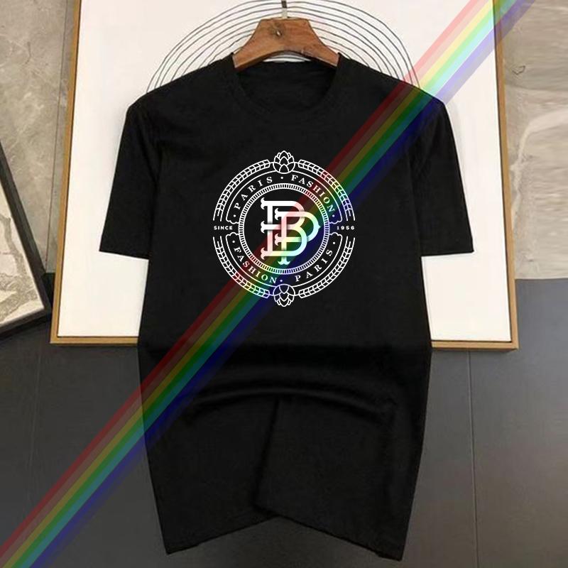 Fashion Paris Print Men's Summer Basic Vintage Casual Pure Cotton Oversized T-shirt Streetwear  Casual Fashion Style Clothing