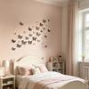 18 Pcs 3D Butterfly Wall Decor Self-Adhesive Butterfly Wall Stickers 3 Sizes Removable Room Mural Decals for DIY Crafts Bedroom Wedding Photo Prop