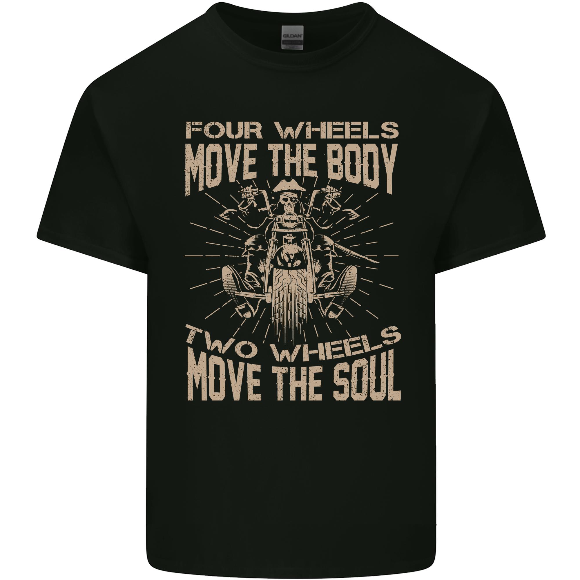 Two Wheels Biker Motorcycle Motorbike Unisexs Light Cotton TShirt S