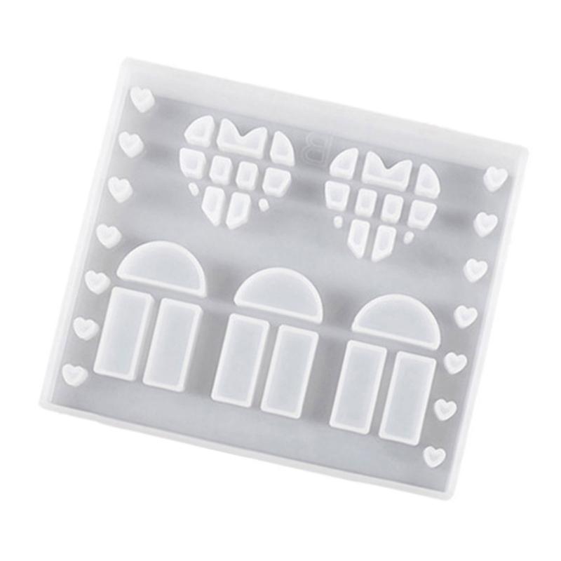 Silicone Molds Christmas House Molds Casting Molds Handmade Craft Supplies Plaster Molds for Candle Making