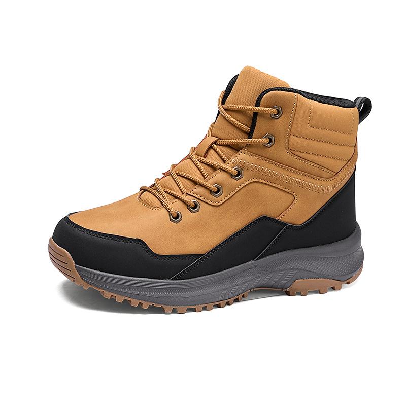 Autumn and Winter Large Size High-top Outdoor Sports Foreign Trade Mountaineering Shoes Travel Xiyin Velvet Hiking Shoes Men