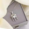 SHIAI S925 Sterling Silver Peace Lock Fu Character Retro Clavicle Chain Pendant