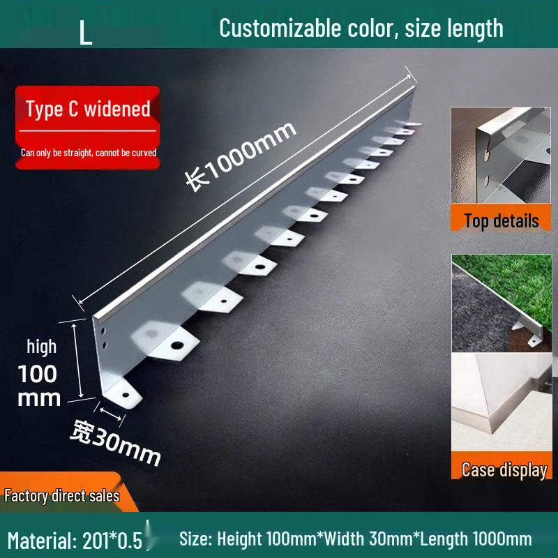 Arc-Shaped Stainless Steel Lawn Edging Strip for Garden and Flower Bed