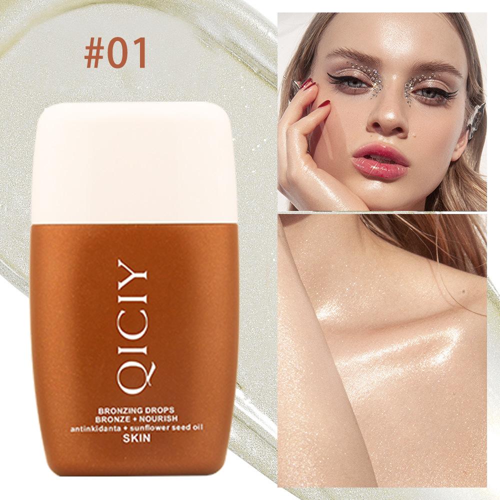 QICIY 4-color Highlight & Contour Liquid, Hydrating, Lightweight & Natural 1