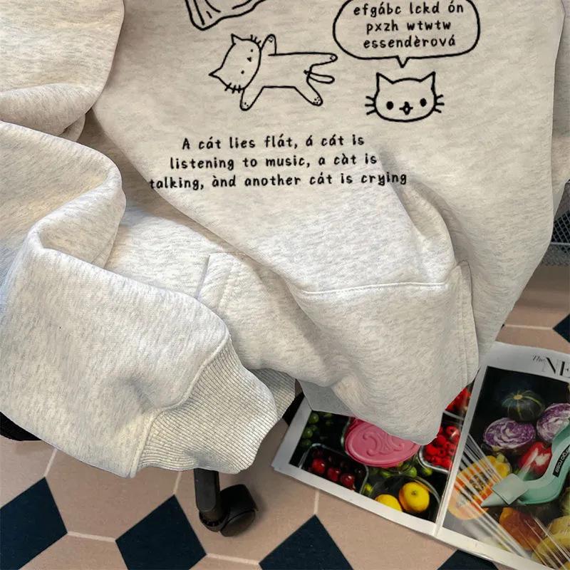 Unisex 2025 Podzim/Zima Americká Čistá Bavlna Mikina s Kapucí: Volný střih, Nový design