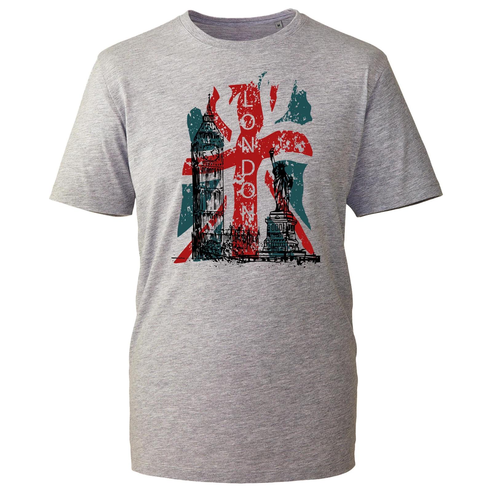 London Cross T-Shirt, Uk Flag Great Britian United Kingdom Union Jack Tee M