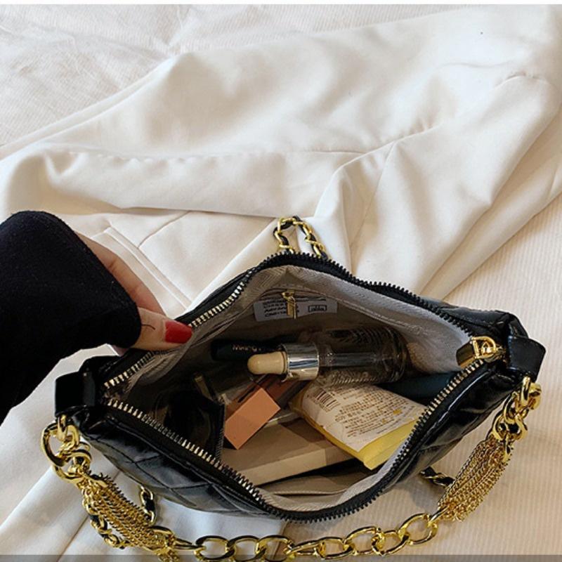 IELGY women's rhombus chain bag, commuter armpit bag can be one shoulder can be crossed