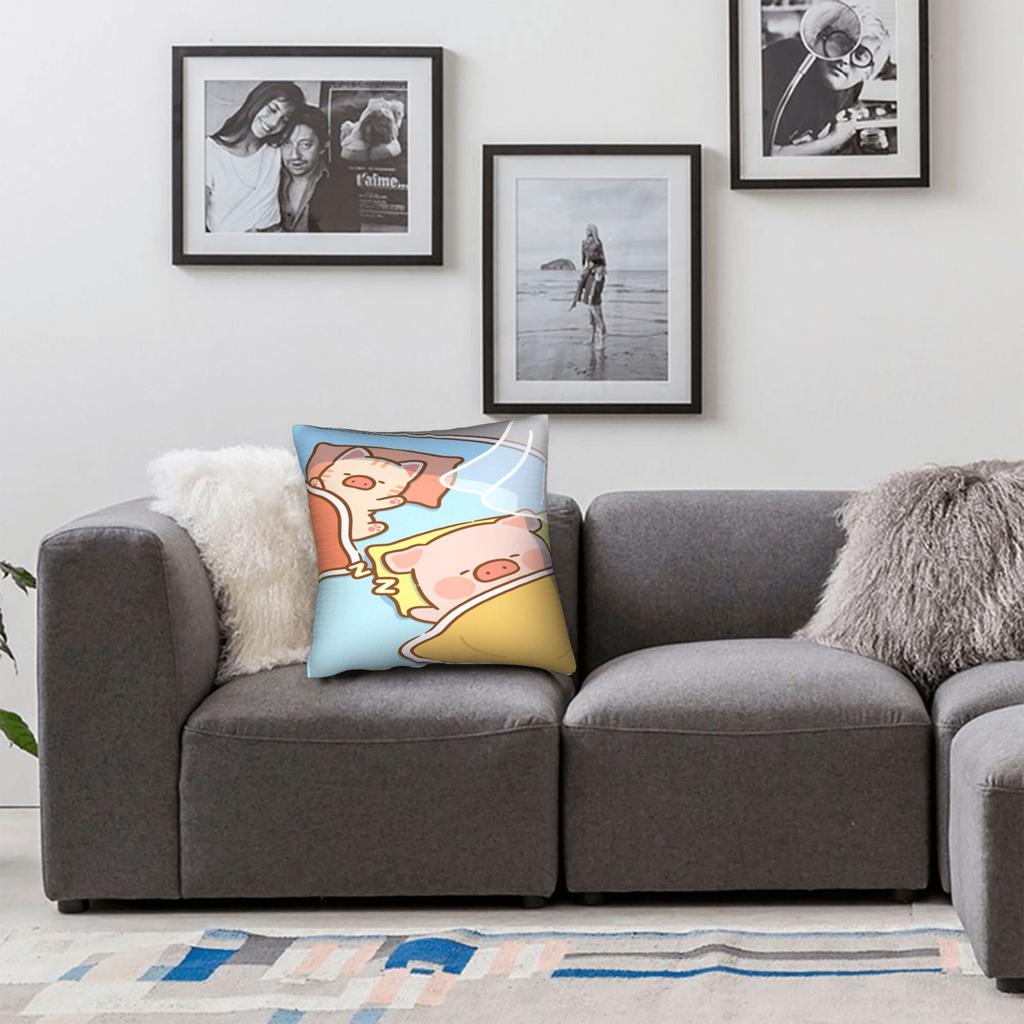 L-Lulu Schweinchen-Schlafkissenbezug – Niedlicher, lustiger Kissenbezug für Hochzeiten, Partys, Heimdekoration, bequemer Kissenbezug, Geschenk