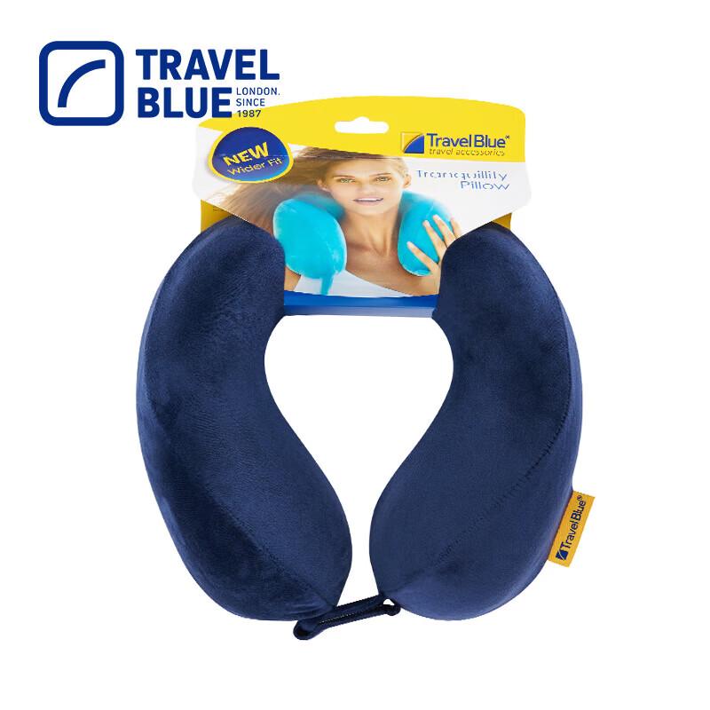 TRAVEL BLUE Memory Foam U-Pillow & Thermos Set