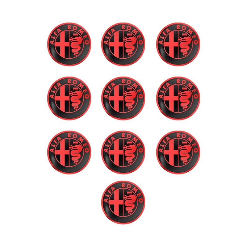 For Alfa Romeo Giulietta GT 159 147 156 Mito Brera Giulia F1 Stelvio Volante 11mm 14mm Aluminium Metal Car Key Emblem Sticker