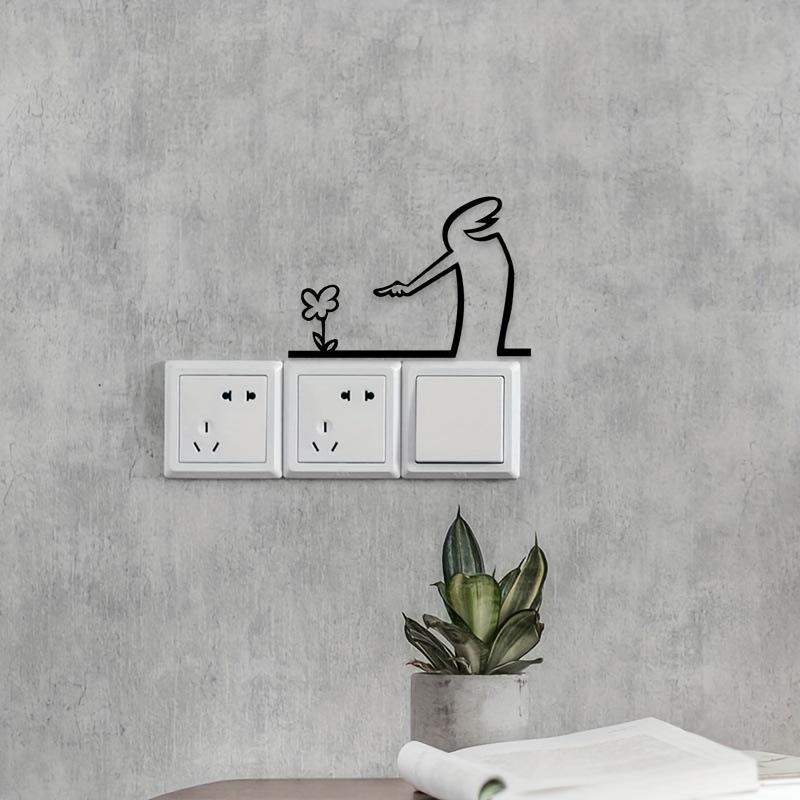 Line Figure Modern Metal Poster For Living Room Bedroom Switch Sticker Easy Hang Installation