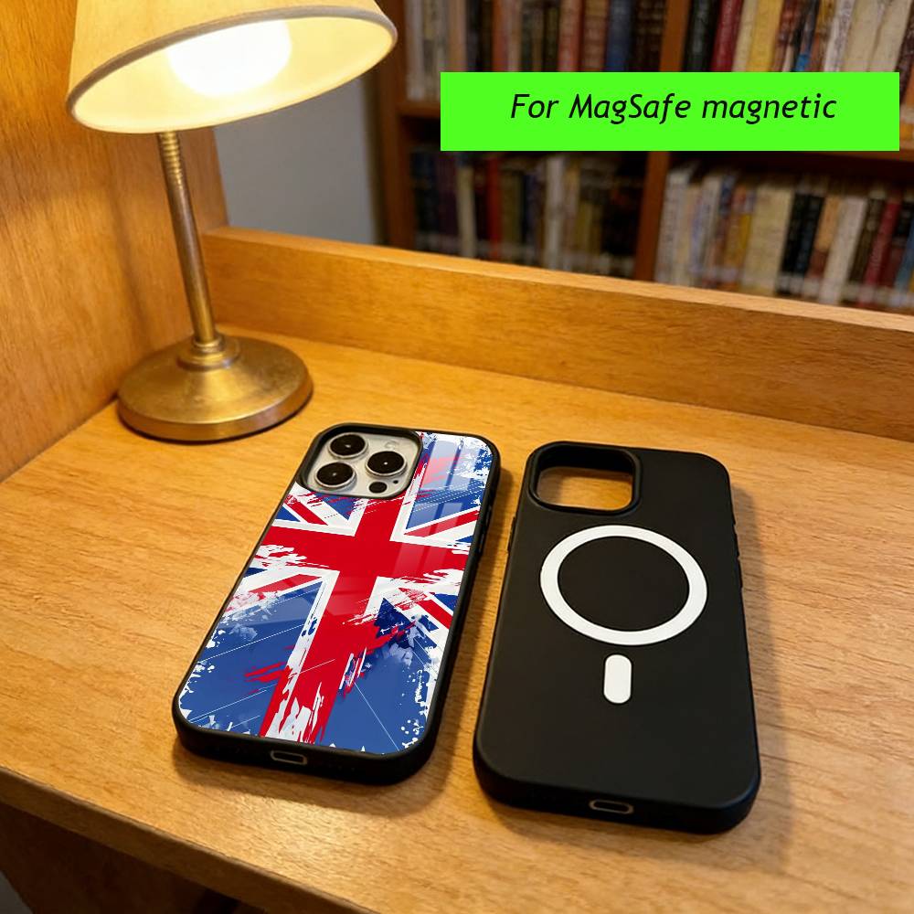 The Union Jack Phone Case For iPhone17,16,15,14,13,12,11 Plus,Pro Magnetic with Magsafe Wireless Charging
