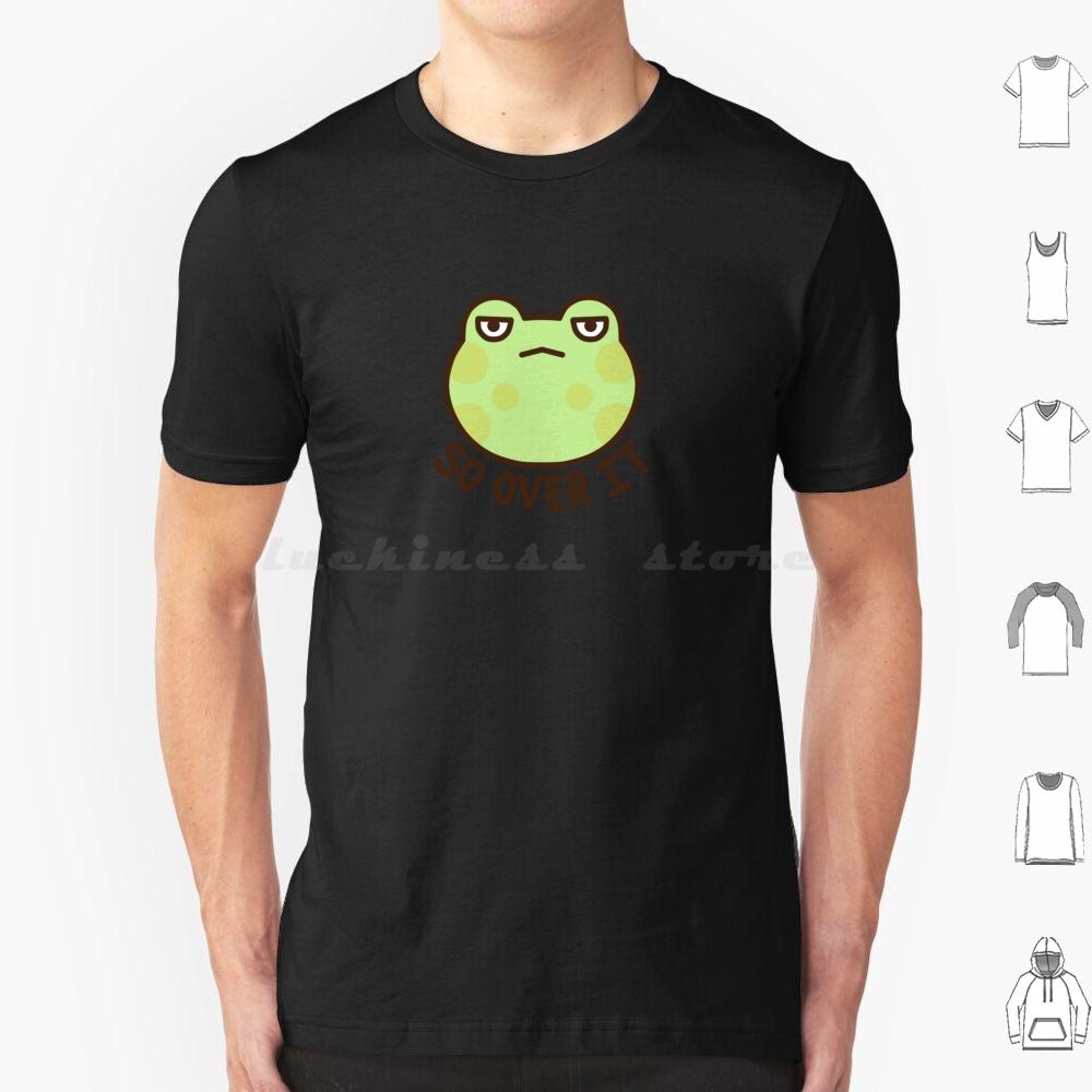 So Over It Frog T Shirt 6xl Cotton Cool Tee Frog Over It Meme Funny Frogs Cute Angry Animals Animal Green Goblincore S