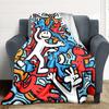 1pc Colorful Characters Pattern Blanket Warm, Cozy, And Soft, Suitable for Sofas, Beds, Cars, And Office Use.Perfect for Camping And Travel, Making It